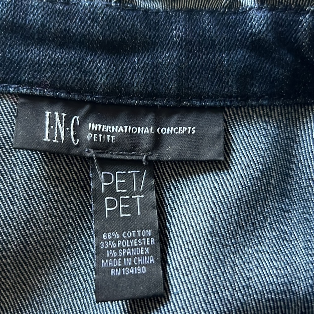 INC Denim Ruffle Jacket - Picture 5 of 5
